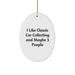 Funny Classic Car Collecting Oval Ornament, Gifts from Men to Friends, Christmas Unique Gifts, I 'Like Classic Car Collecting And Maybe 3 People', Classic Car Collecting Decorations - Image 1