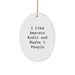 Funny Amateur Radio Gifts for Men Oval Ornament, Christmas Unique Finds from Friend for Him - Image 1