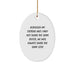 Funny Stepdad Gifts, Oval Ornament for Christmas, 'Although My Stepdad And I May Not Share The Same Blood, We Will Always Share The Same Love' Quote - Image 1