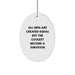 Funny Surveyor Gifts for Men - Oval Ornament Inspirational Quote - Christmas Unique Gift Idea - Image 1