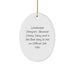 Funny Landscape Designer Gifts, Oval Ornament with Humorous Quote, Perfect for Men or Women Friends and Family Christmas Unique Gifts from the Office - Image 1