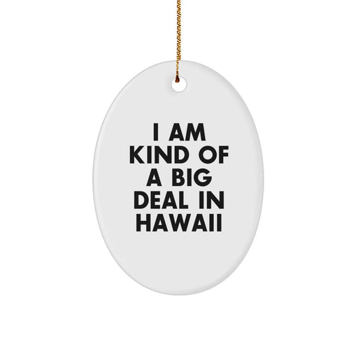 Fun Oval Ornament Gifts from Men to Friends in Hawaii - I'm Kind Of A Prime Selection In Hawaii Christmas Decorations - Image 1