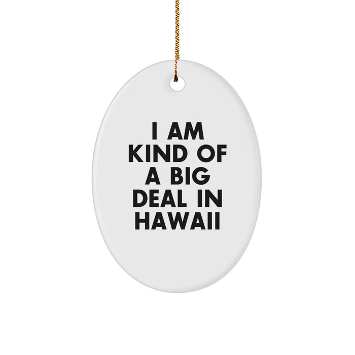 Fun Oval Ornament Gifts from Men to Friends in Hawaii - I'm Kind Of A Prime Selection In Hawaii Christmas Decorations - Image 1