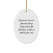 Funny Substitute Teacher Oval Ornament Gifts for Men, Women, Coworkers, Friends, Family - Classy Sassy And A Bit Fearlessy Is Not An Official Job Title Christmas Unique Gifts from Men - Image 1