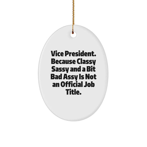Funny Vice President Oval Ornament Gifts for Men - Gifts from Family, Friends, or Coworkers - Unique Christmas Unique Gifts - Image 1