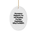 Unique Oval Ornament for Aerospace Engineer, Funny Quote Gifts, Christmas Unique Gifts from Friends, Coworkers, Family, Men, Women - Image 1
