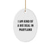 Maryland Oval Ornament I Am Kind Of A Prime Selection Funny Gift for Friends and Family from Maryland - Image 1