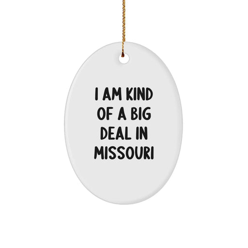 Funny Missouri Oval Ornaments for Gifts from Friends to Family, Unique Missouri Christmas Unique Gifts for Women and Men - Image 1