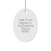 Funny Judge Gifts for Men, Judge Oval Ornament with Inspirational Quote 'Judge I'm Not Arguing I'm Just Explaining Why I'm Right', Unique Christmas Unique Gifts from Friends - Image 1