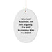 Funny Medical Assistant Gifts from Friends, Oval Ornament, Christmas Unique Gifts for Medical Assistant - Image 1