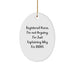 Funny Registered Nurse Gifts from Friends - Oval Ornament for Christmas Unique Gifts - Image 1
