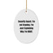 Funny Security Guard Gifts from Friends, Oval Ornament Explaining Why, Christmas Unique - Image 1