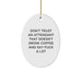 Funny Attendant Gifts, Oval Ornament for Attendant, Funny Christmas Unique Gifts from Men to Attendant - Image 1