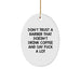 Funny Barber Gifts from Men, Unique Oval Ornament for Barber, Don't Trust A Barber That Doesn't Drink Coffee And Say F--k A Lot - Christmas Decorations - Image 1