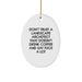 Funny Landscape Architect Gifts from Friends for Christmas Unique Oval Ornament Don't Trust a Landscape Architect That Doesn't Drink Coffee - Image 1