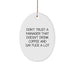Funny Manager Gifts Oval Ornament Don't Trust A Manager That Doesn't Drink Coffee And Say F--k A Lot Gifts from Friends for Manager - Image 1