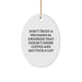 Funny Quote Gifts from Friends to Mechanical Engineer, Oval Ornament for Christmas Unique Gifts, Don't Trust A Mechanical Engineer That Doesn't Drink Coffee And Say F--k A Lot - Image 1
