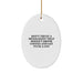 Funny Mixologist Gifts, Oval Ornament, 'Don't Trust A Mixologist That Doesn't Drink Coffee' Quote, Perfect for Mixologists, Christmas Unique Gifts from Friends to Family - Image 1