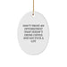 Funny Optometrist Gifts from Men to Friends - Don't Trust An Optometrist That Doesn't Drink Coffee And Say F--k A Lot Oval Ornament for Christmas Unique Gifts - Image 1