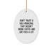 Funny Vice-principal Gifts, Oval Ornament for Vice-principal, 'Don't Trust A Vice-principal That Doesn't Drink Coffee And Say F--k A Lot' Quote, Christmas Unique Gifts for Vice-principal from Friends - Image 1