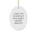 Funny Analyst Oval Ornaments for Men, Christmas Unique Gifts from Friends to Family, Inspirational Quotes for the Office - Image 1