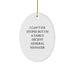 Funny General Manager Christmas Decorations Oval Ornament Gifts from Family to General Manager - I Can't Fix Stupid - Image 1