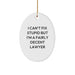 Funny Lawyer Gifts from Friends and Family, Oval Ornament, Christmas Unique Presents for Men and Women Lawyer - Image 1