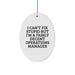 Funny Operations Manager Oval Ornament Gifts from Coworkers, Friends, and Family for Men and Women - Image 1