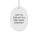 Funny Optometrist Gifts for Men from Friends - Oval Ornament I Can't Fix Stupid But I'm A Fairly Decent Optometrist Christmas Unique - Image 1