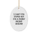 Funny Quilter Gifts from Friends to Family - Oval Ornament I Can't Fix Stupid But I'm A Fairly Decent Quilter, Christmas Unique Gifts for Quilter Men Women - Image 1