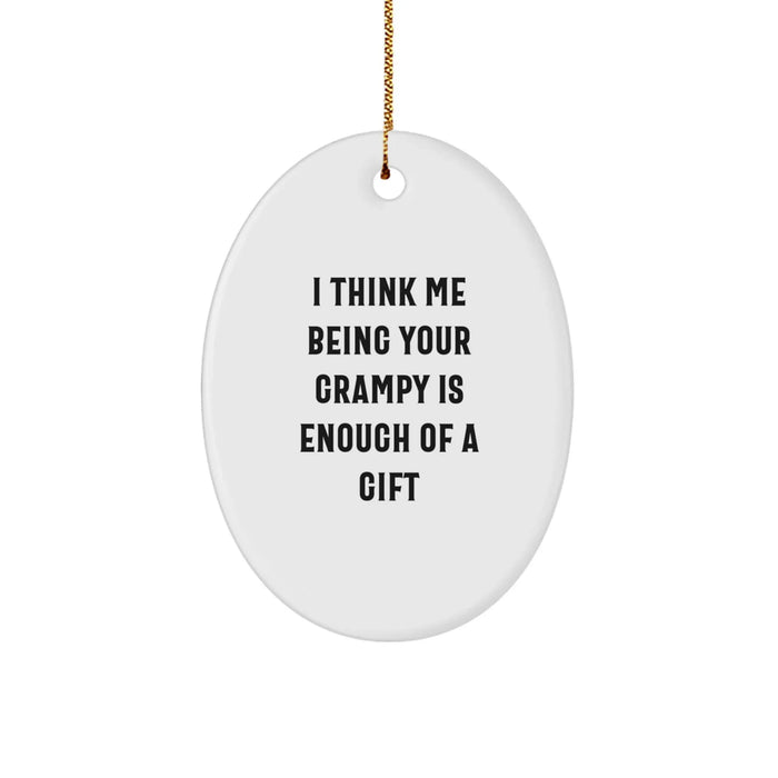 Funny Oval Ornament, Gifts from Men to Grampy, Grampy Christmas Unique Gifts, Christmas Unique Gifts for Grampy - Image 1