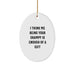 Funny Oval Ornament, Gifts from Men to Grampy, Grampy Christmas Unique Gifts, Christmas Unique Gifts for Grampy - Image 1