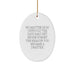 Funny Drafter Gifts from Family for Christmas Oval Ornament Never Forget the Reason You Became a Drafter, Drafter Christmas Decorations - Image 1
