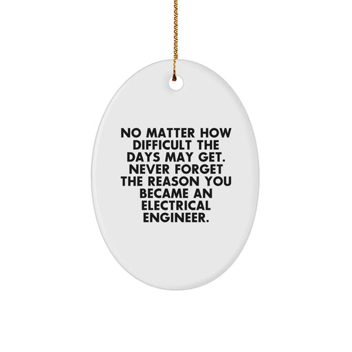 Funny Inspirational Gifts from Electrical Engineer Friends and Family - Oval Ornament for Men and Women - Christmas Unique Gifts for Electrical Engineer Coworkers - Image 1