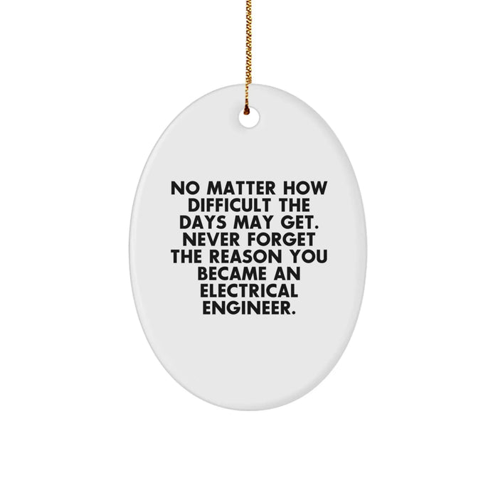 Funny Inspirational Gifts from Electrical Engineer Friends and Family - Oval Ornament for Men and Women - Christmas Unique Gifts for Electrical Engineer Coworkers - Image 1