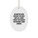Funny Mail Carrier Gifts from Friends, Christmas Unique Gifts for Mail Carrier, Oval Ornament with Quote 'No Matter How Difficult The Days May Get...' - Image 1