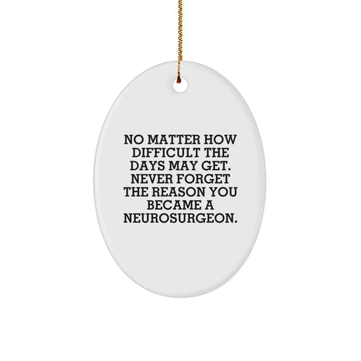 Funny Inspirational Gifts from Friends to Neurosurgeon Christmas Unique Decorations Oval Ornament, Never Forget the Reason You Became a Neurosurgeon - Oval Ornament for Men Women Family Unique Gifts - Image 1