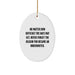 Funny Inspirational Underwriter Oval Ornament Gifts from Men to Underwriter Friends at Christmas - Image 1