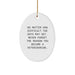 Funny Veterinarian Christmas Unique Gifts for Veterinarians from Friends, Oval Ornament with Inspirational Quote, Gifts for Veterinarians - Image 1