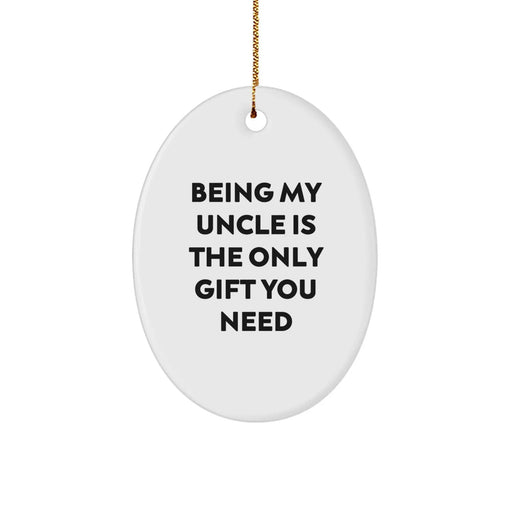 Funny Uncle Oval Ornament Gifts from Family for Men, Unique Christmas Unique Gifts - Image 1