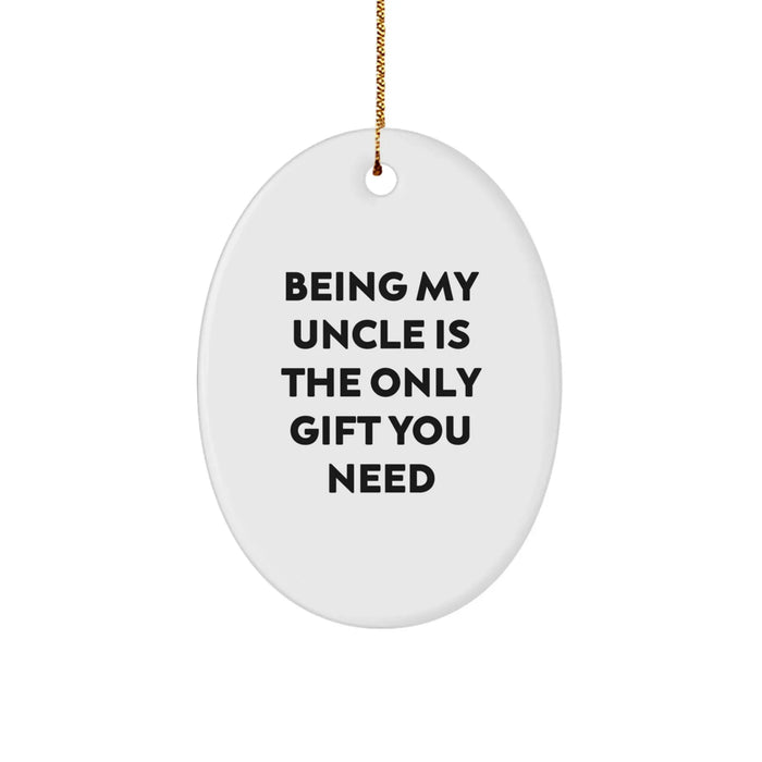 Funny Uncle Oval Ornament Gifts from Family for Men, Unique Christmas Unique Gifts - Image 1
