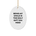Funny Uncle Oval Ornament Gifts from Family for Men, Unique Christmas Unique Gifts - Image 1