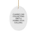 Classic Car Collecting Enthusiast Gifts for Men, Unique Oval Ornament, Funny Quote - 'Classic Car Collecting Isn't A Hobby. It's A Calling.' from Friends and Family - Image 1