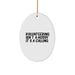 Funny Volunteering Gifts for Friends, Inspirational Oval Ornament, Quote - 'Volunteering Isn't A Hobby. It's A Calling.' Gifts from Men to Family, Christmas Unique Gifts - Image 1
