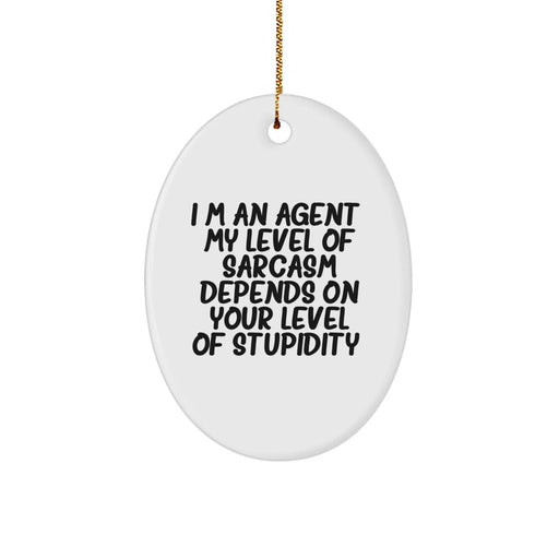 Funny Agent Oval Ornament Gifts from Men Women Friends Coworkers Family for Agent Men Women Friends Coworkers Family Christmas Unique Gifts - Image 1