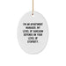 Funny Apartment Manager Gifts from Friends - Oval Ornament for Christmas Unique Gifts - I'm An Apartment Manager My Level Of Sarcasm Depends On Your Level Of Stupidity - Image 1