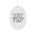 Funny Architect Gifts, Oval Ornament Christmas Unique for Men, Women, Coworkers, Family - I'm An Architect Quote Decorative - Image 1