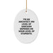 Funny Architect Oval Ornament Gifts from Friends, Men, Women and Family for Christmas Unique Presents - Image 1