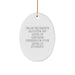 Funny Insurance Adjuster Gifts from Friends for Insurance Adjuster - Oval Ornament, Christmas Unique Gifts - Image 1