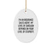 Funny Oval Ornament - Gifts from Family to Insurance Sales Agent, Sarcasm and Humor, Christmas Unique Gifts for Insurance Sales Agent, 'I'm An Insurance Sales Agent...' - Image 1